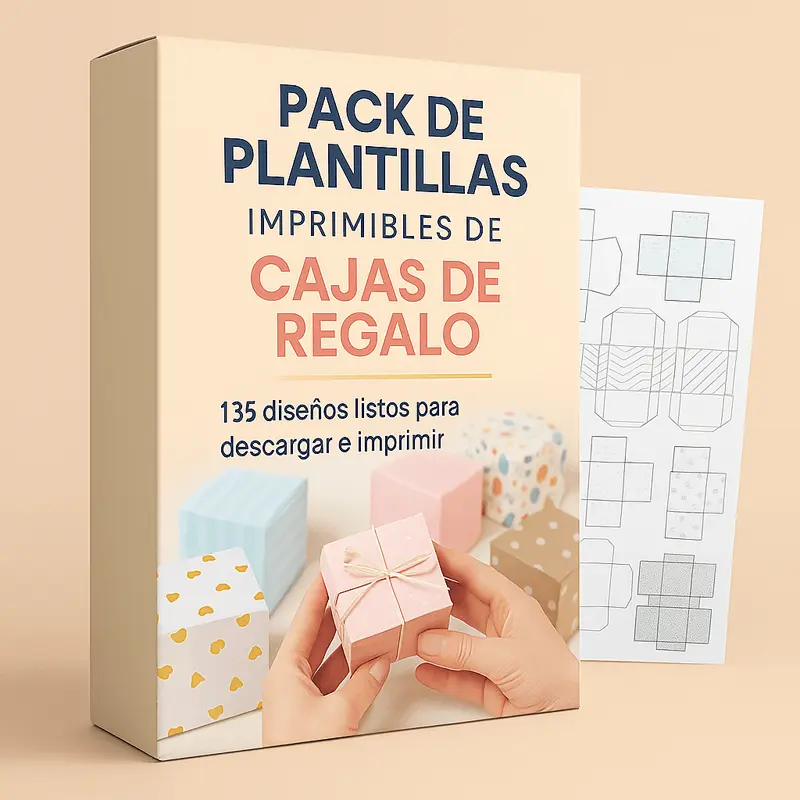 Pack de 135 plantillas de cajas de regalo